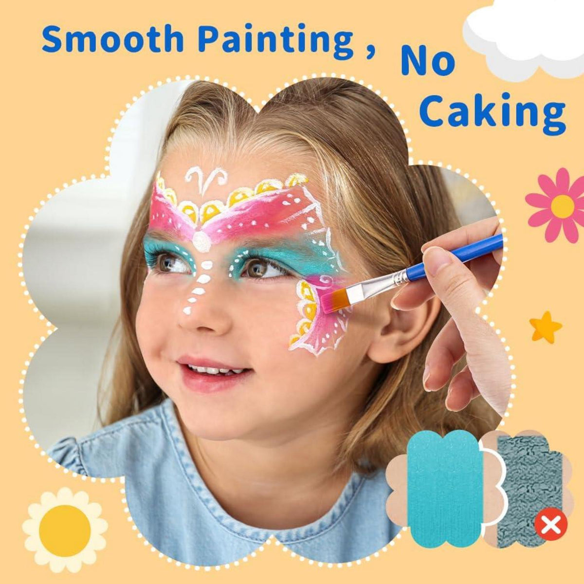 Gesichtsfarbe Kinderschminken Set 20 Farben Fasching Halloween Karneval