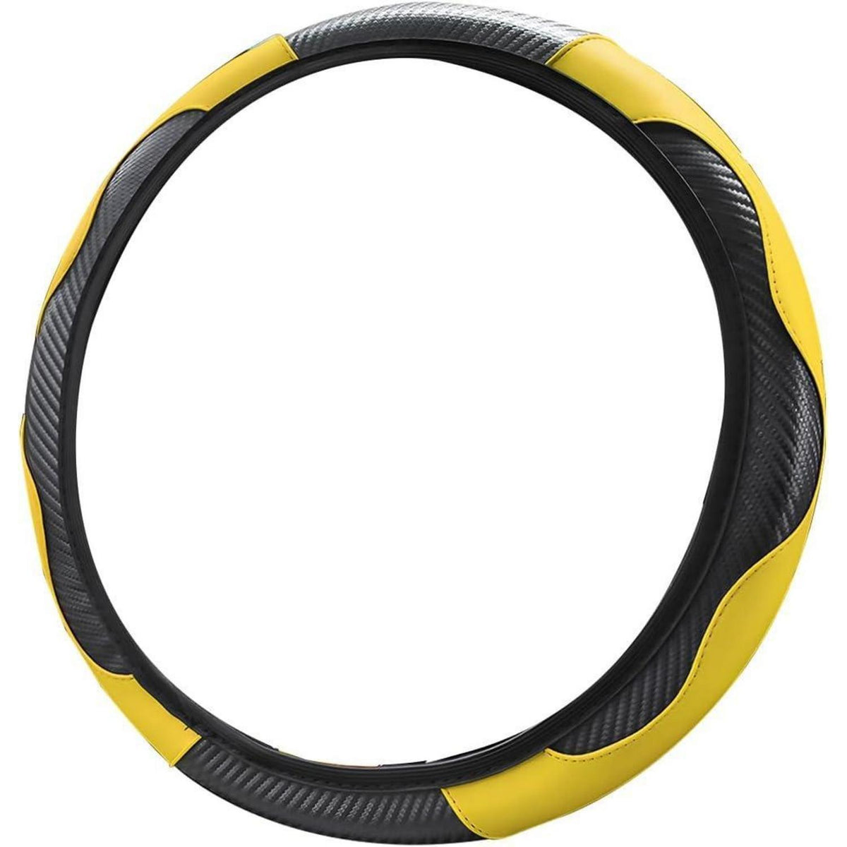 Lenkradbezug Mikrofaser-Leder Gelb 37-38 cm
