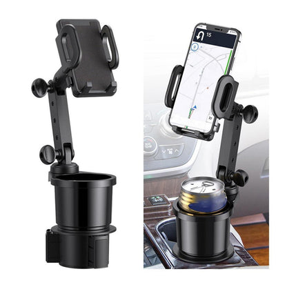 2in1 Auto Getränkehalter mit Handyhalterung 360° drehbar