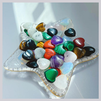 Kristalle Herz Set Natürliche Edelsteine Liebe Stein Kristall