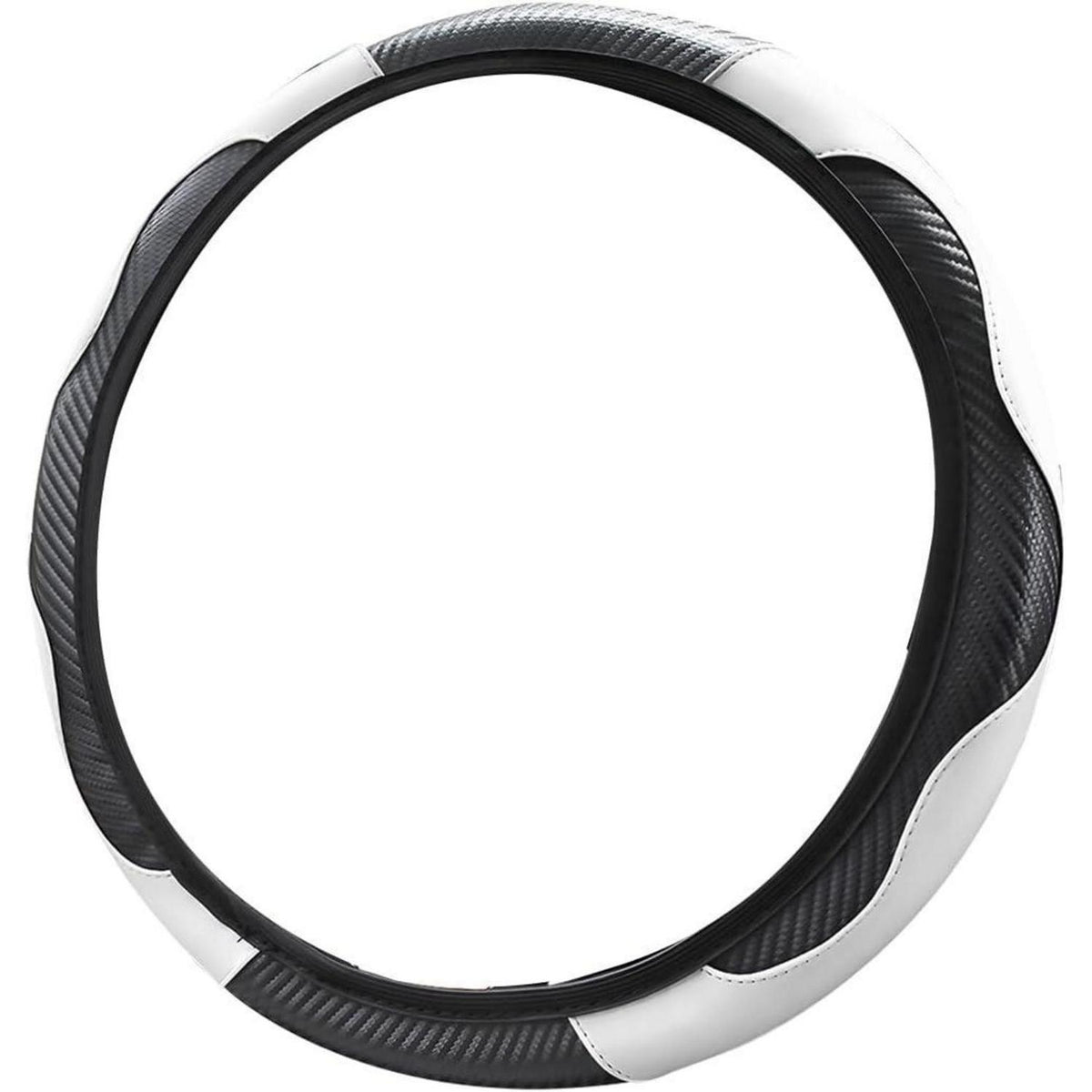 Lenkradbezug Weiß 37-38 cm in Lederoptik