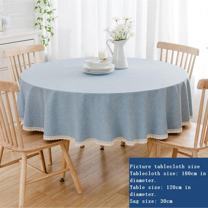 Runde Baumwollleinen Tischdecke Dunkelbraun 280 cm