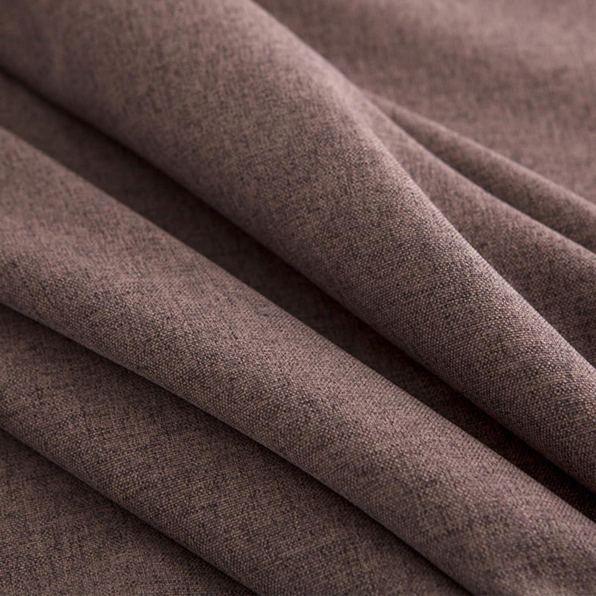 Runde Baumwoll-Leinen Tischdecke Dunkelbraun 90 cm
