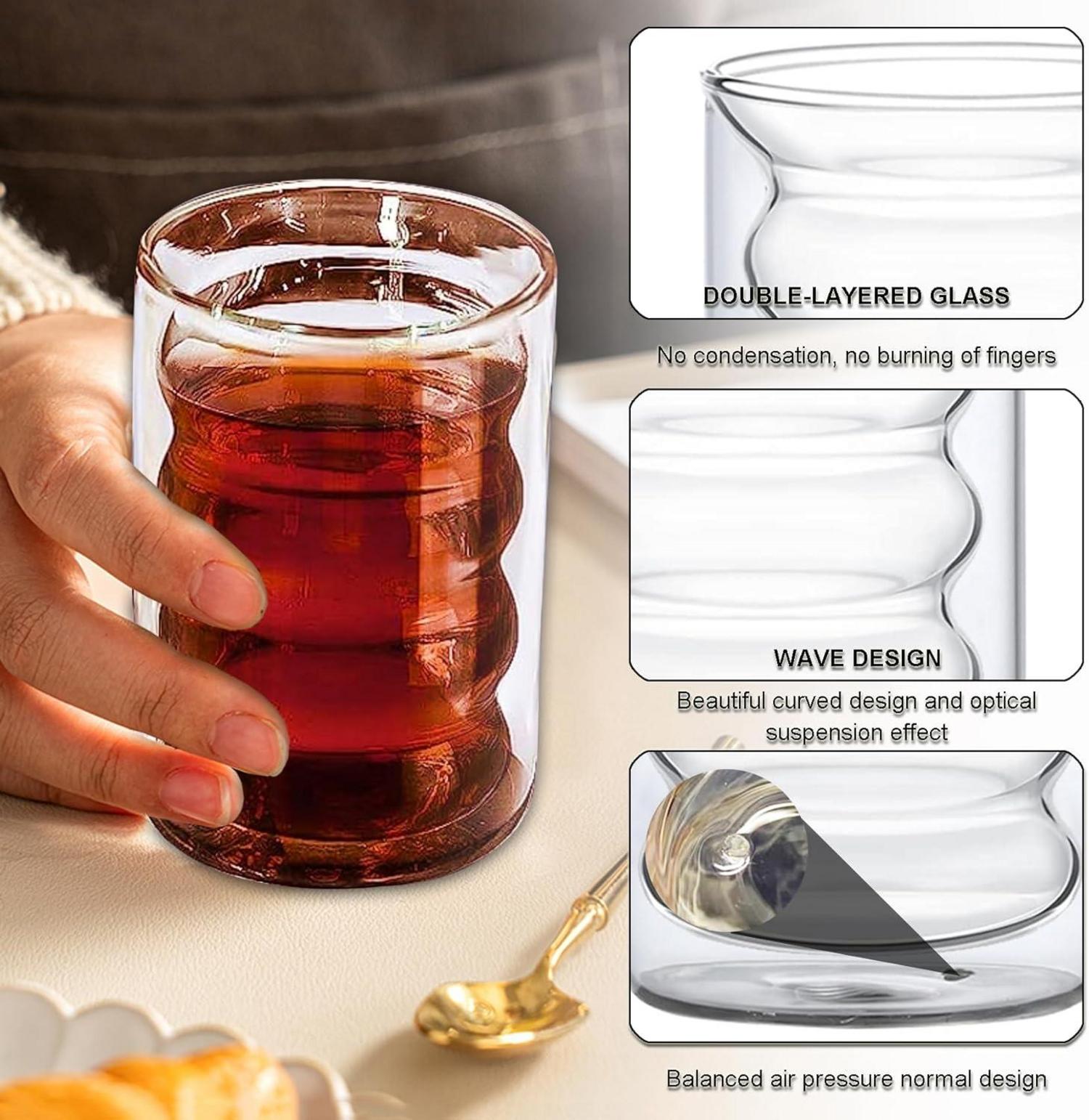 Latte Macchiato Gläser Doppelwandig 400ml 4er Pack Thermogläser