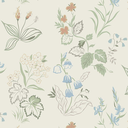 Selbstklebende Tapete Blumenwandverkleidung abnehmbar Vinyl Beige