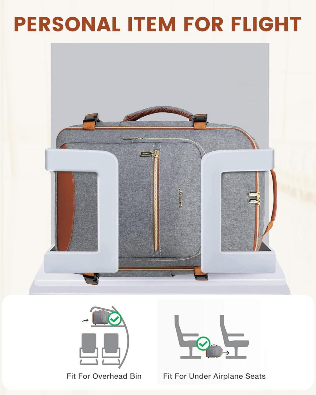 Handgepäck Rucksack 40L Groß Reiserucksack Damen 17 Zoll
