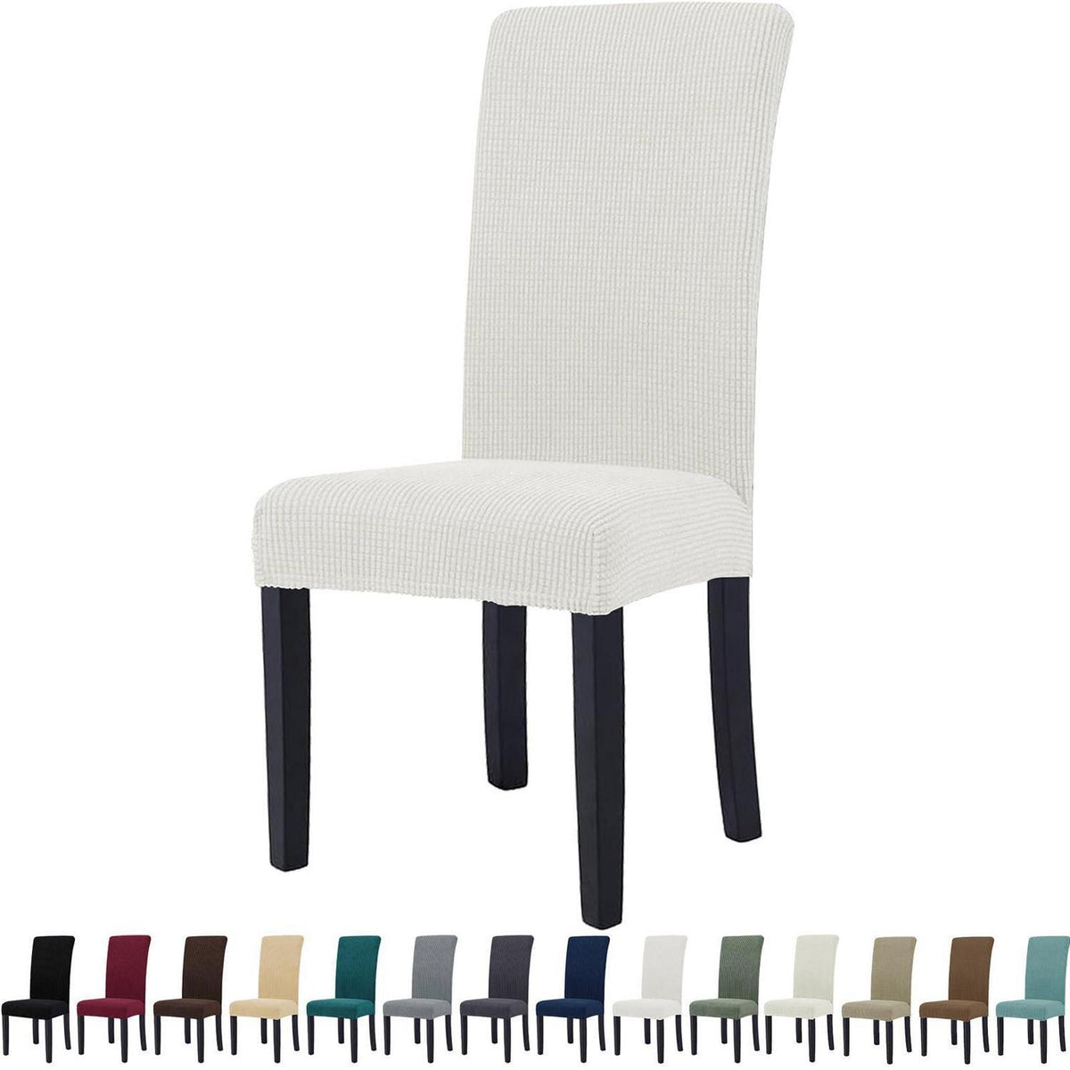 Stuhlhussen 4er Set – Stretchbezug für Esszimmerstühle Weiß