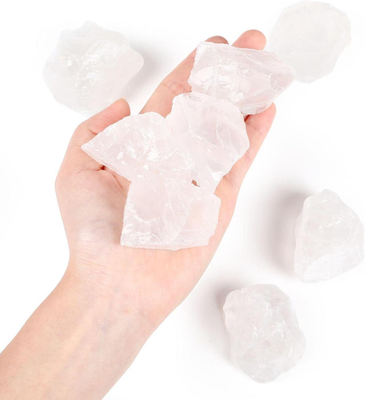 Großes Bergkristall Rohsteine Wassersteine 4 Stück 4.5-5 cm