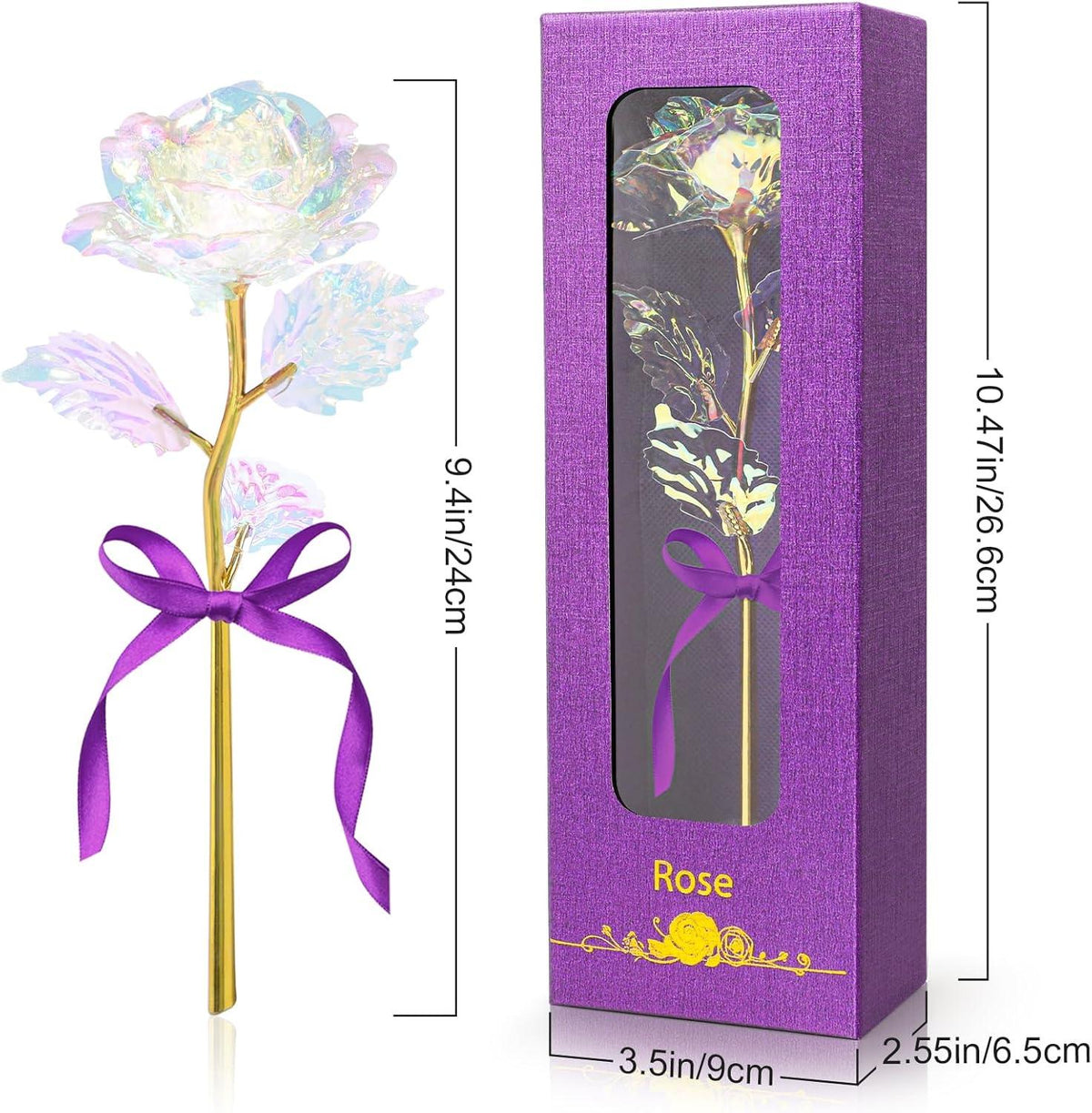 ADAZ 24K Goldene Ewige Rose für Frauen Mutter Freundin Ehefrau