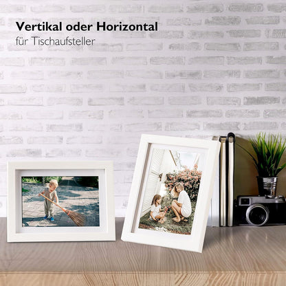 Egofine Bilderrahmen 13x18 cm Weiß 6er-Set mit Echtglas