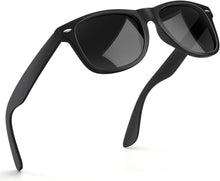 Polarisierte Retro Sonnenbrille UV400 Schutz Vintage Schwarz