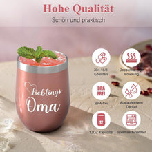 Livole Oma Geschenk Weihnachten Tasse Thermobecher Edelstahl