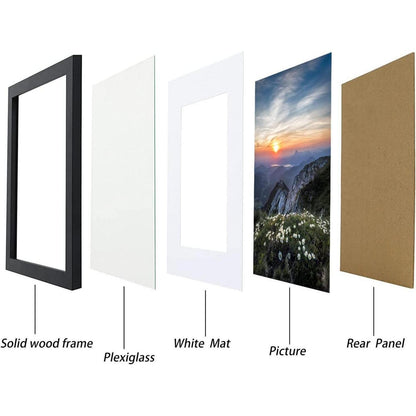 DTXDTech A3 Holz Bilderrahmen Schwarz 29,7x42cm DIN A3