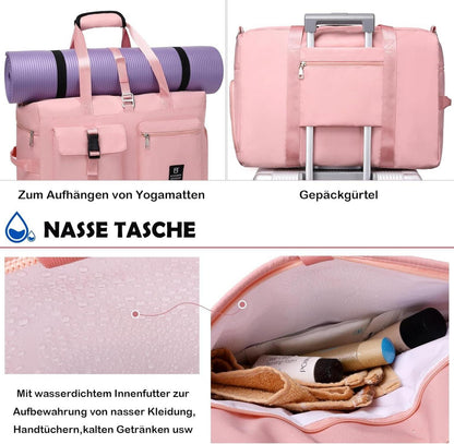 Sporttasche Damen Herren mit Nassfach und Schuhfach