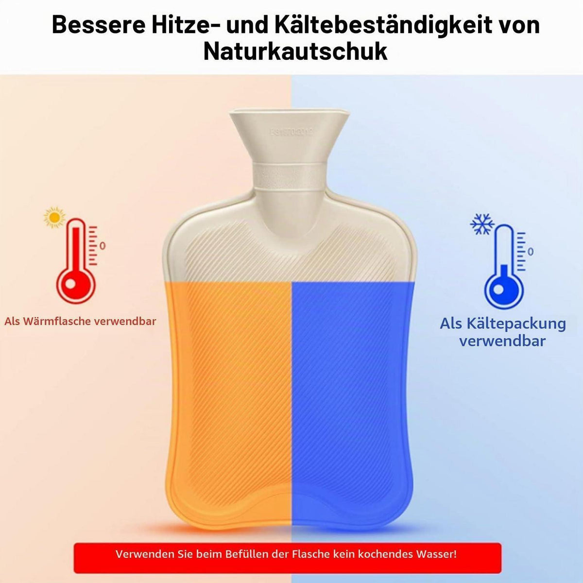 1L Wärmflasche mit Plüschbezug – Winterwärme & Geschenkidee