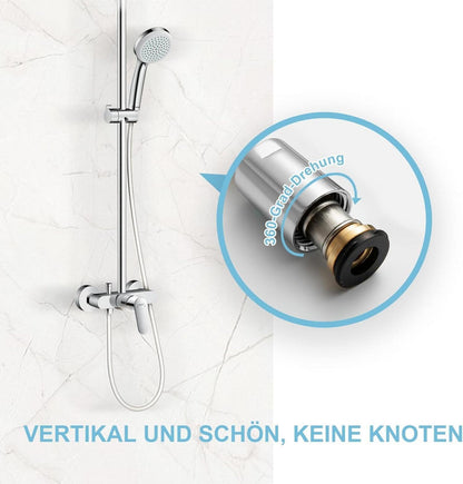 OFFO Brauseschlauch 2,0m PVC Hochdruck Duschschlauch