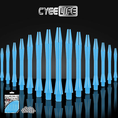 CyeeLife 15pcs Dart Shafts mit 20 O-Rings Blau