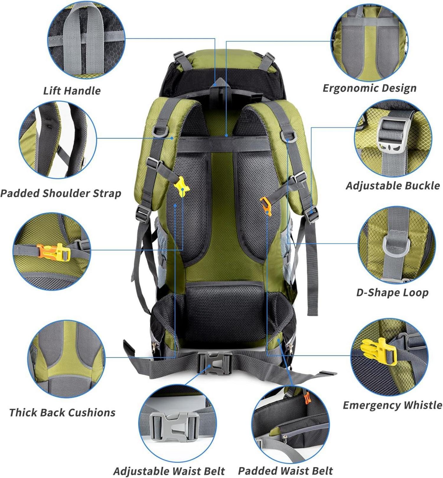 Night Cat Trekkingrucksack 90L Wanderrucksack Herren Damen Camping Klettern