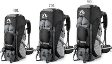 Night Cat 90L Trekkingrucksack für Damen und Herren Schwarz