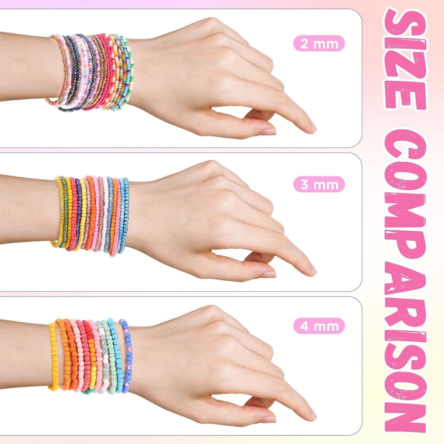 Perlen Set 4mm: 120 Farben Perlen Armband Buchstaben 680 Stk. 14