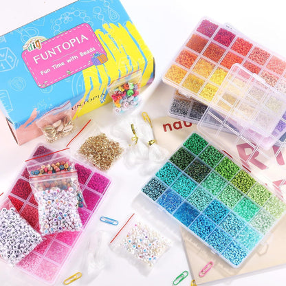 DIY Perlen Set mit 120 Farben für Armbänder - Mädchen Kinder