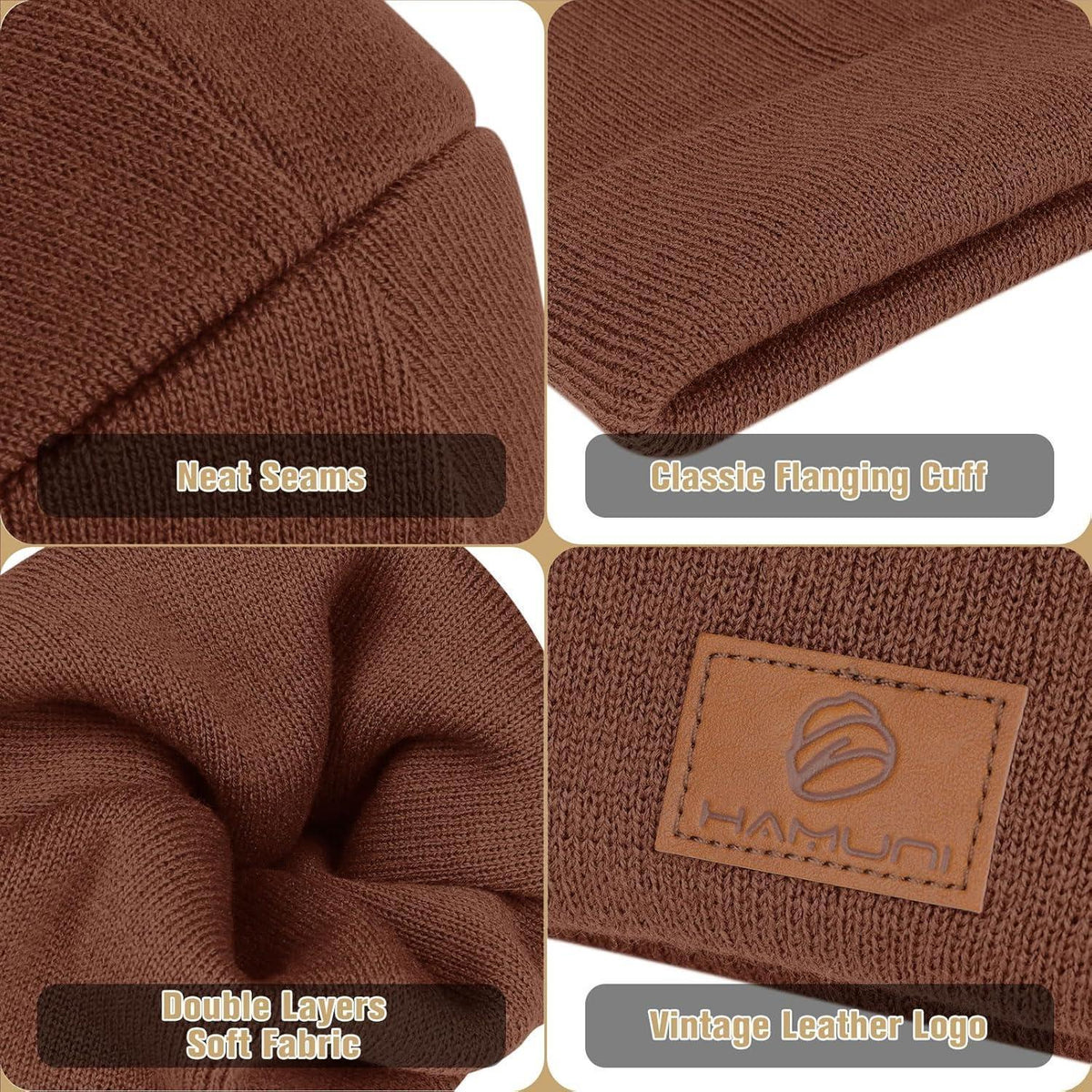 Strickmütze Damen Herren – Beanie Wintermütze Acryl, Einheitsgröße