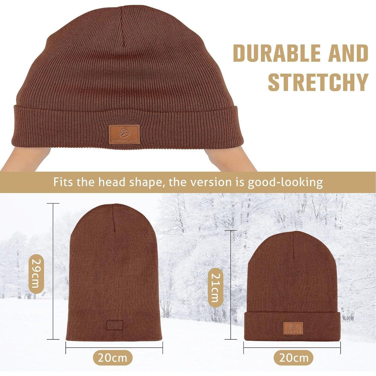Strickmütze Damen Herren – Beanie Wintermütze Acryl, Einheitsgröße