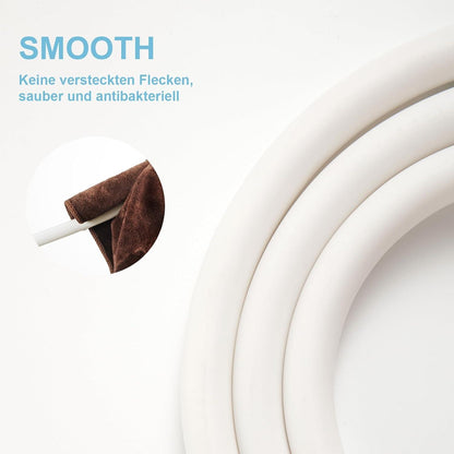 Brauseschlauch Duschschlauch PVC 1,8m Hochdruck Mattweiß Ersatz