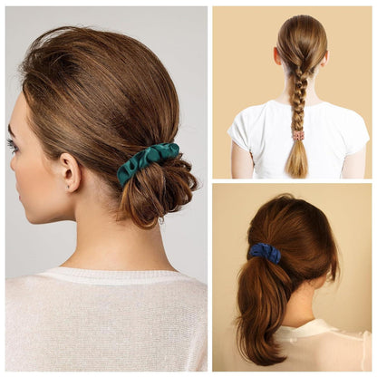 Lolalet Seide Scrunchies Haargummis für Damen 8 Stück 8
