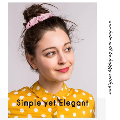 Lolalet Seide Scrunchies Haargummis für Damen 8 Stück 8