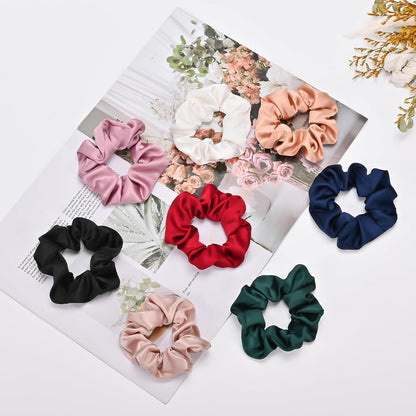 Lolalet Seide Scrunchies Haargummis für Damen 8 Stück 8