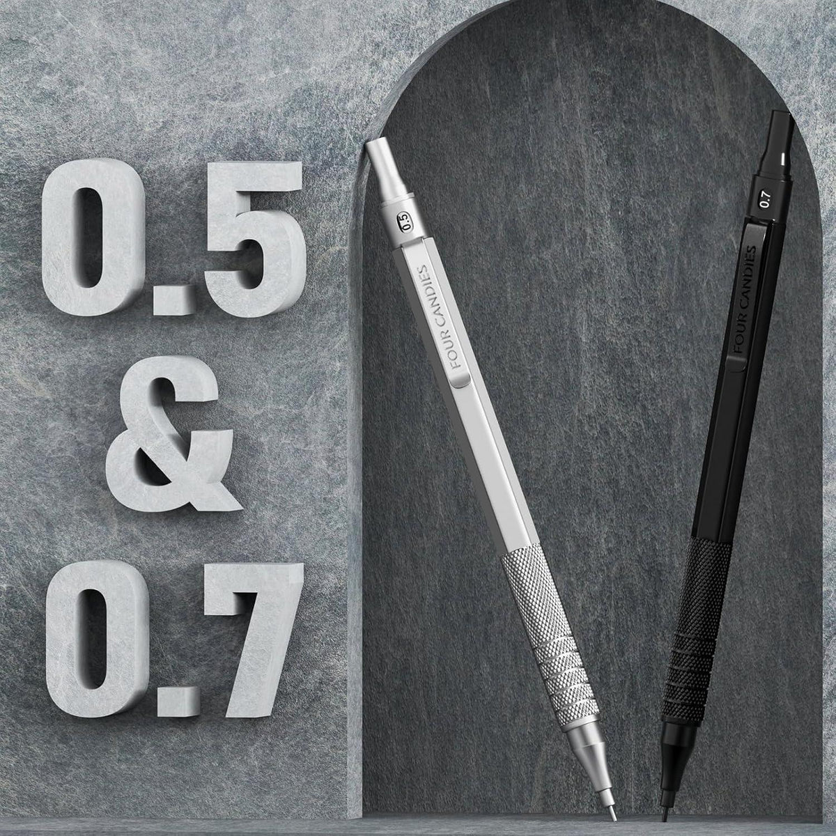 Metall-Druckbleistift-Set 0,5 mm 0,7 mm HB Minenmine 480