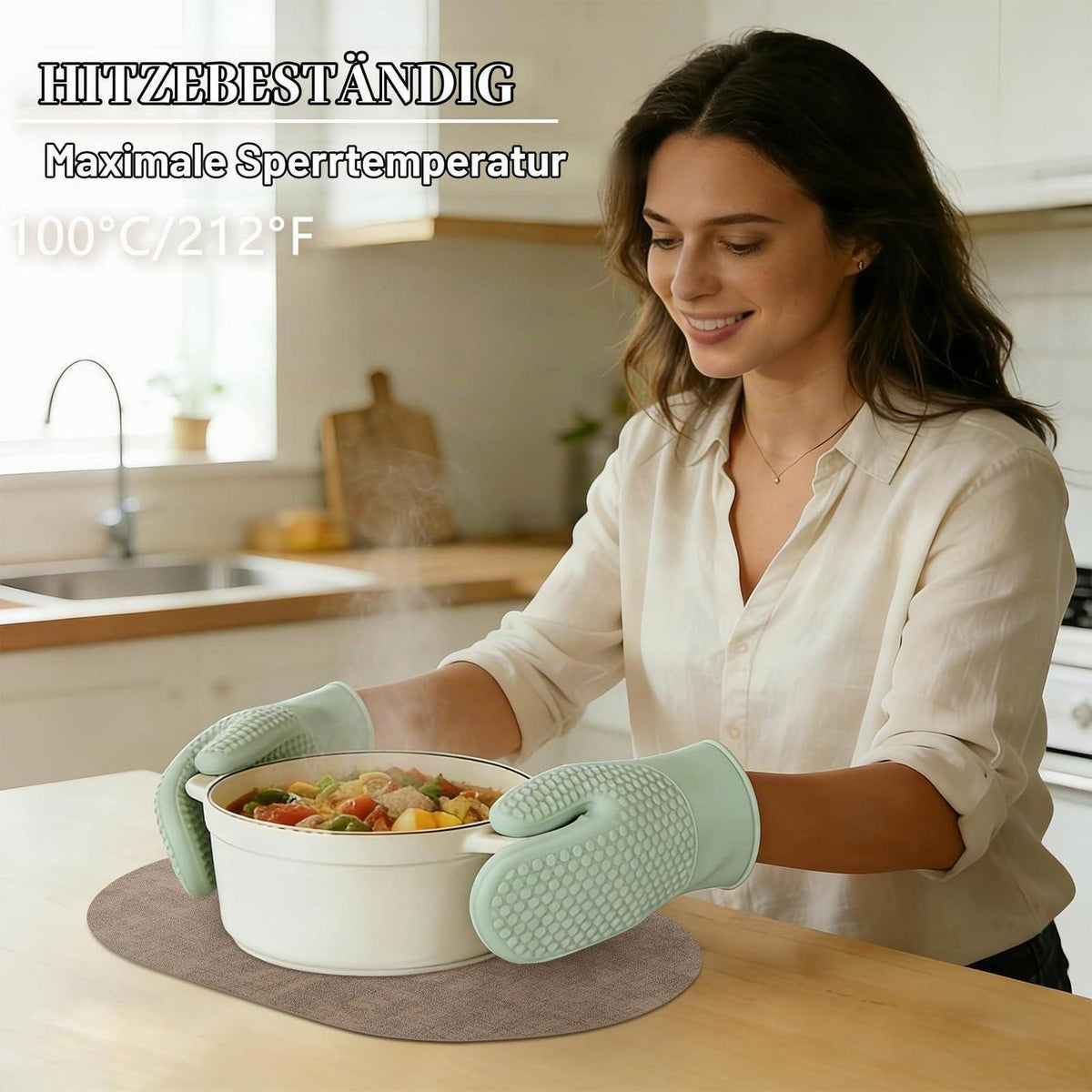 Platzsets Oval Braun 4er Set – Abwaschbar & Hitzebeständig