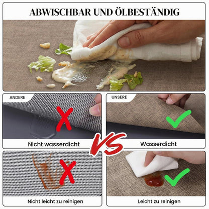 Platzsets Oval Braun 4er Set – Abwaschbar & Hitzebeständig