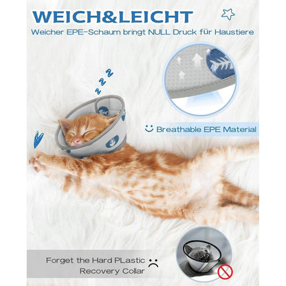 Supet Halskrause Katze Einstellbarer Weich Kragen Cone für