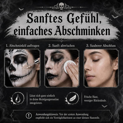 Halloween Schminke Set Schwarz Weiß für Gesicht und Körper