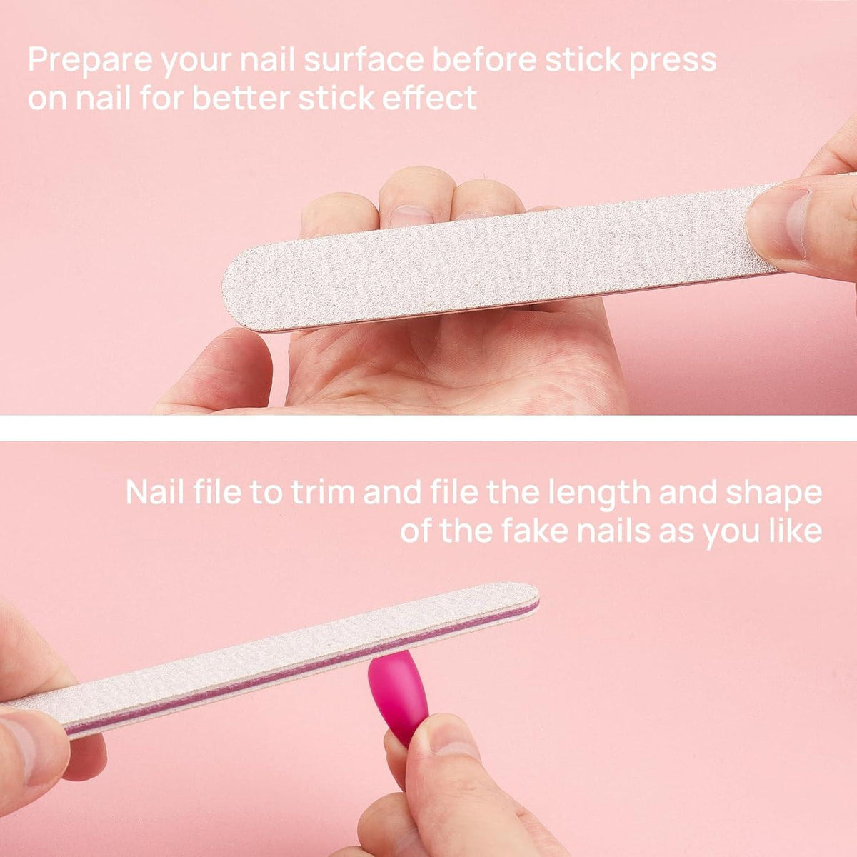 576-teiliges Mandel Nägel Set Bunt Glitzer Press on Nails, Oval Fake