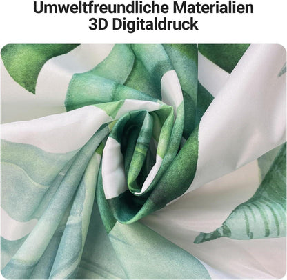 Duschvorhang Grün Blätter 150x180cm Antischimmel Wasserdicht