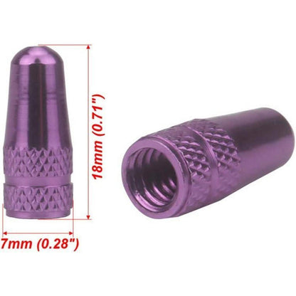 Fahrrad Ventilkappen Staubschutz Violett - Aluminiumlegierung