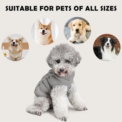 Hundepullover Winter Warmer Rollkragen Strickpullover Small