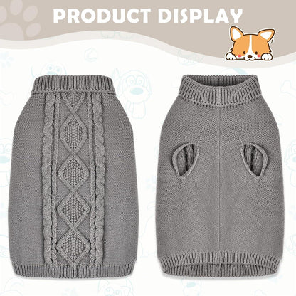 FWLWTWSS Winter Hundepullover Kleine Hunde Rollkragen