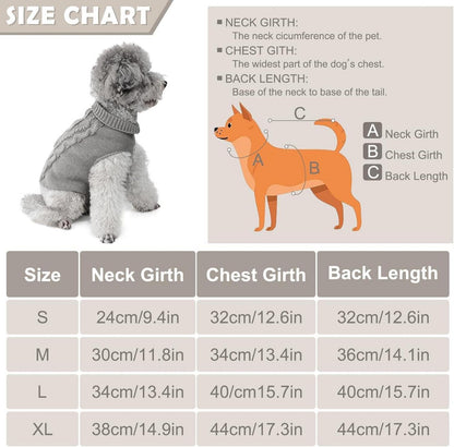 Hundepullover Winter Rollkragen Strickpullover Hunde Pullover Warm