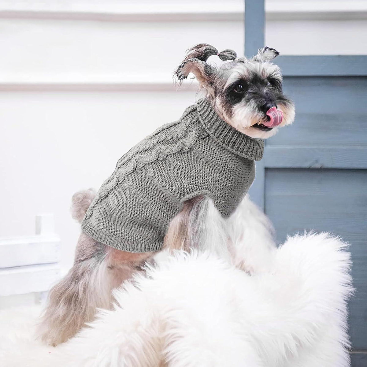 Hundepullover Winter Warmer Rollkragen Strickpullover Katzen Hunde XL
