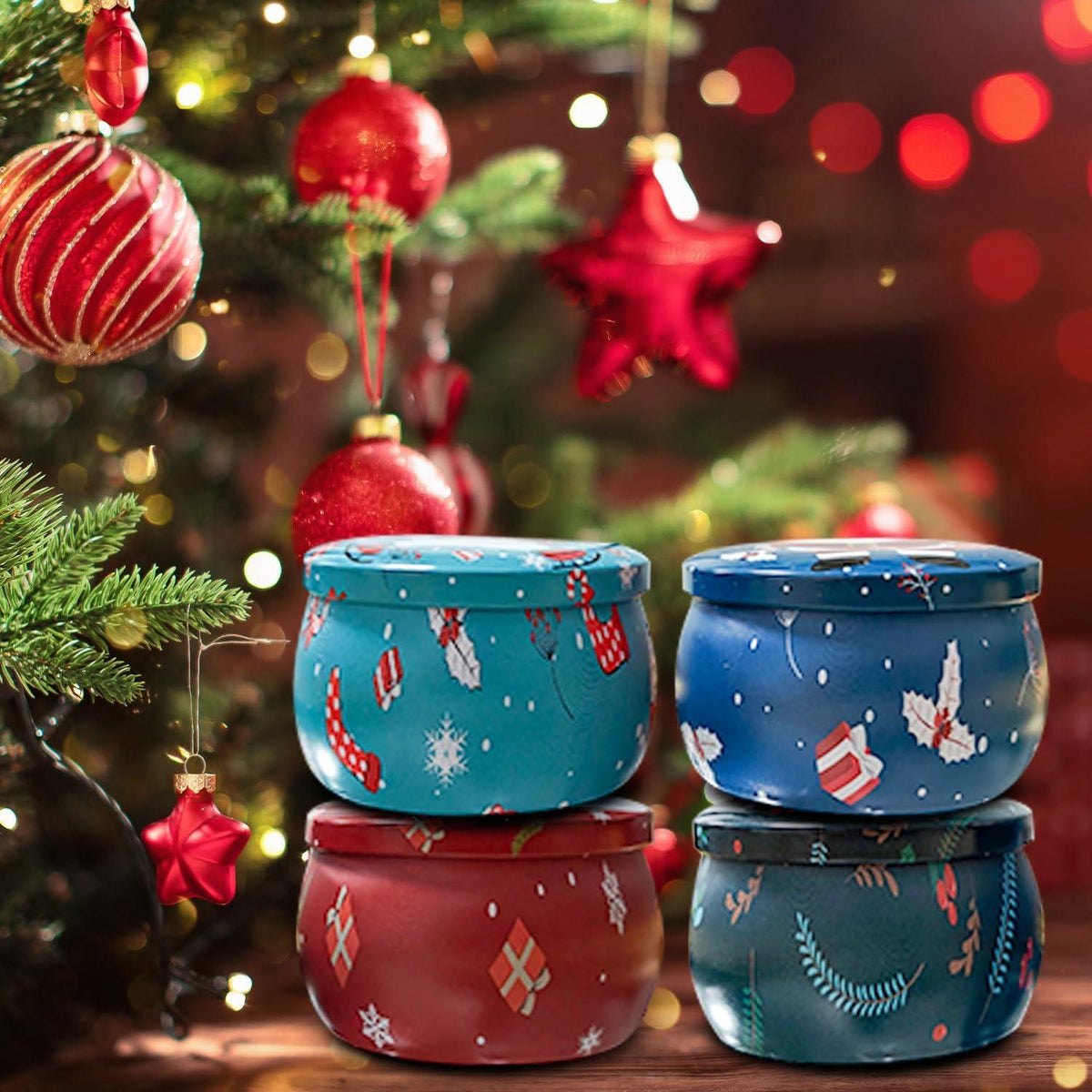 VETOUR Weihnachten Duftkerzen Geschenkset Zitronen Kürbis Zimt Vanille