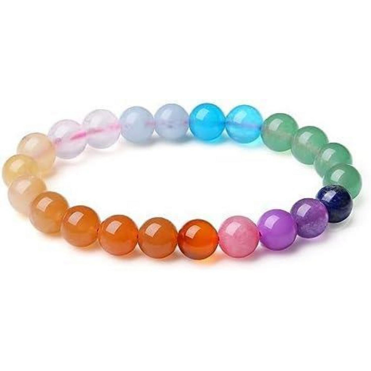 Kristall Armband Naturstein Chakra Schmucksteine Damen Herren 8mm Perlen Elastisch