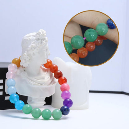 Kristall Armband Naturstein Chakra Schmucksteine Damen Herren 8mm Perlen Elastisch