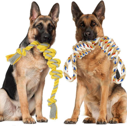 ETACCU Hundespielzeug Seil unzerstörbar Baumwolle Knoten Kauspielzeug