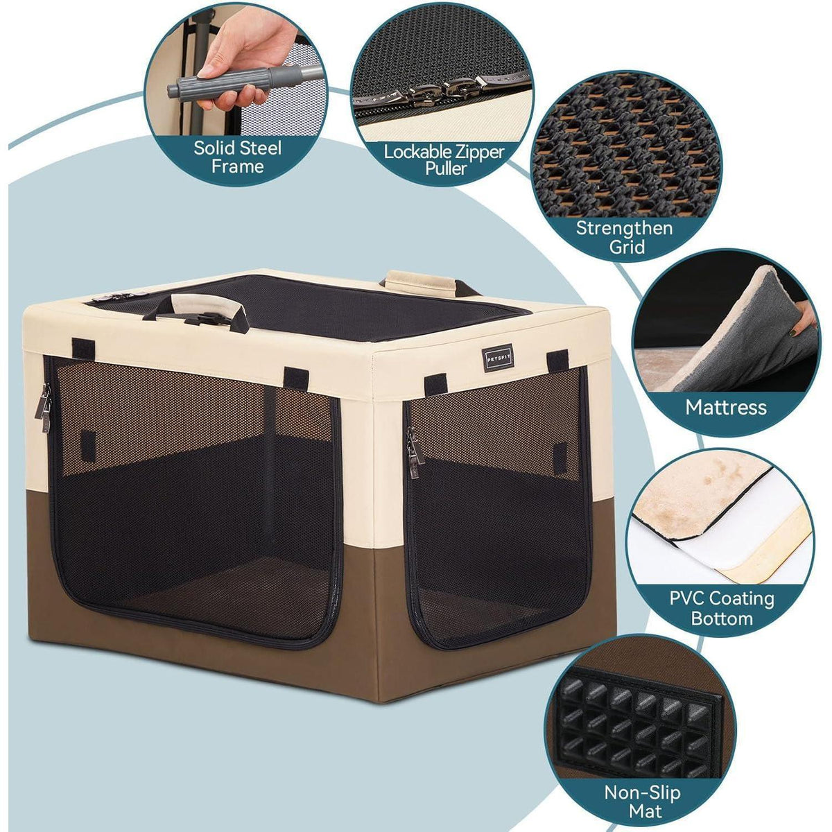 Tragbarer Hundekäfig mit Matte – Komfortable Transportbox für Hunde
