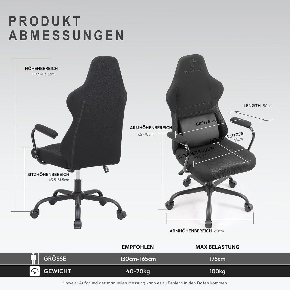 Ergonomischer Gaming Stuhl mit Lendenwirbelstütze für Kinder