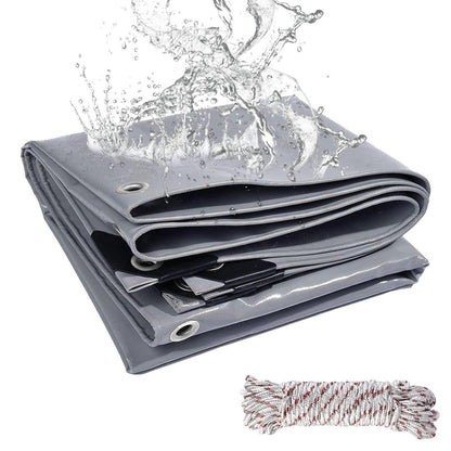 Wasserdichte Abdeckplane 4x6m – 440g/m² PVC Schutzplane Grau
